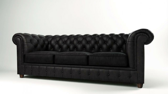 Designer Sofa 3 Sëtzer Chesterfield Canapé Polster Sofas Dräisëtzer Couchen Sëtz