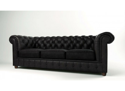 Designer Sofa 3 Sëtzer Chesterfield Canapé Polster Sofas Dräisëtzer Couchen Sëtz