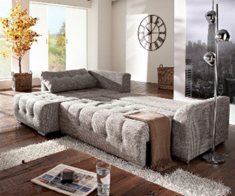 Sofa L-Form Lieder-Sofa Couch Wunnlandschaft Garnitur Design Modern Sofa Ecksofa