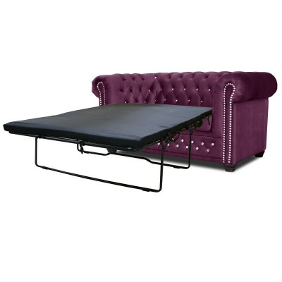 Chesterfield York Blink mat Schloffunktion Textil Couch Polstersofa Sofaen Nei