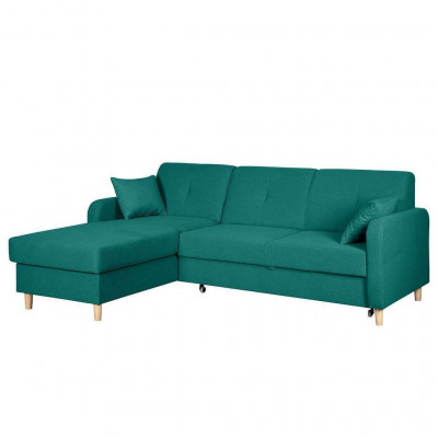 Schlofsofa Design Ecksofa L-Form Bett Couch Textil Sofas Stoff Schloffunktioun