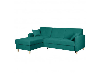Schlofsofa Design Ecksofa L-Form Bett Couch Textil Sofas Stoff Schloffunktioun