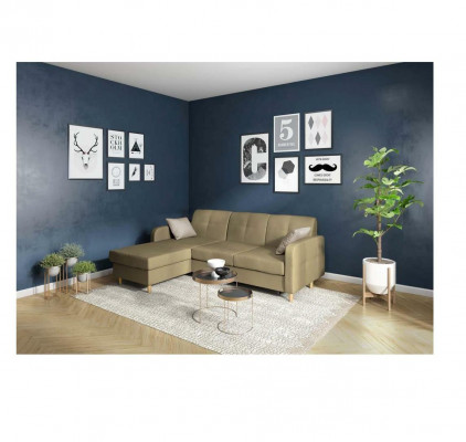 Eckcouch L-Form Canapé Wunnlandschaft Garnitur Polsterdesign Schlofffunktion Modern