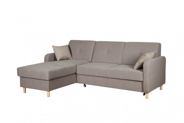 Eckcouch L-Form Couch Design Polster Modern Textil Schlofffunktion Gro Stoff