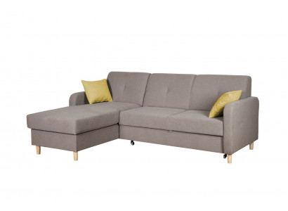 Eckcouch L-Form Couch Design Polster Modern Textil Schlofffunktion Gro Stoff