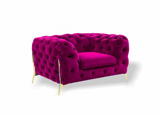 Chesterfield Ouresëtz Fauteuil 1 Sëtz Sofa Couch Polster Couchë Stoff Nei