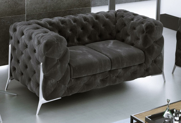 Chesterfield Canapé 2 Sëtzer Polster Sëtz Stoff Textil Canapéë Lieder Sofaen Canapé