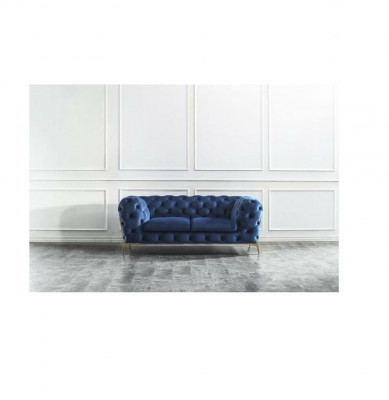 Luxus 2 Sëtzer Canapé Polster Sofa Lieder Stoff Canapéë Chesterfield Garnitur Nei