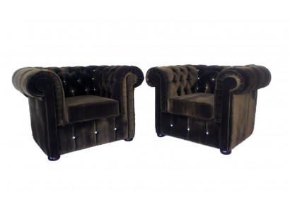 SESSEL CANAPÉ SOFA TELESCHEIER LOUNGE POLSTER CHEF BÜRO DREIENDEN SESSEL CHESTER 13