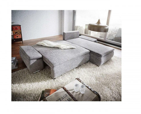 Schlofsofa Design Ecksofa Schlofsofa Bettfunktioun Couch Polster Textil Sofas