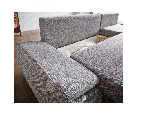 Schlofsofa Design Ecksofa Schlofsofa Bettfunktioun Couch Polster Textil Sofas