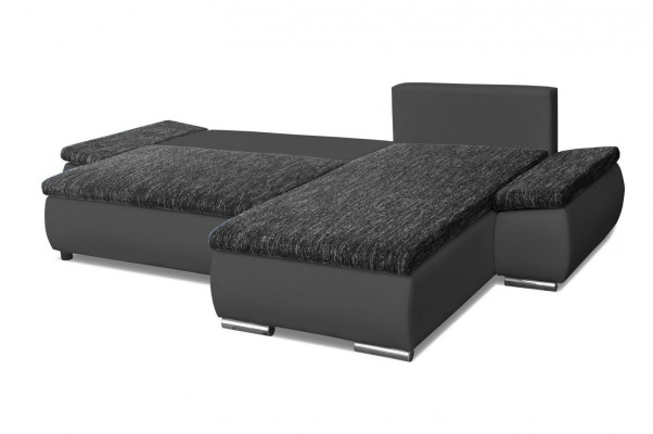 Design Eckcouch Schlofcouch Bettfunktioun Canapé Lieder Stoff Plooschter Canapéen