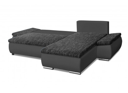 Design Eckcouch Schlofcouch Bettfunktioun Canapé Lieder Stoff Plooschter Canapéen