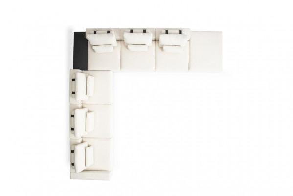 Sofa Ecksofa L-Form Canapé Polster Sëtz Modern Wunnzëmmer Textilmöbel