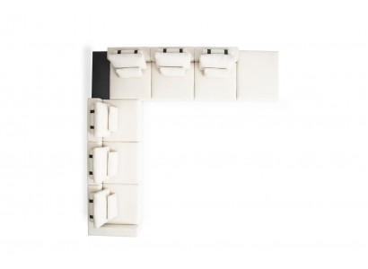 Sofa Ecksofa L-Form Canapé Polster Sëtz Modern Wunnzëmmer Textilmöbel