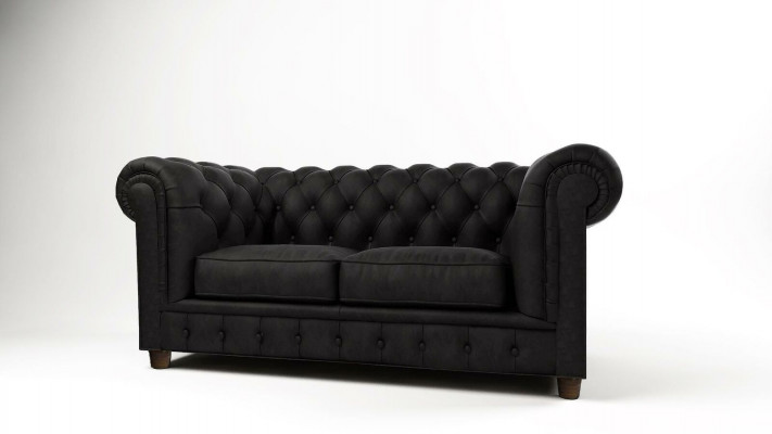 Design Chesterfield Sofa 2-Sëtz Couch gepolstert Lieder Sofas Wunnzëmmer
