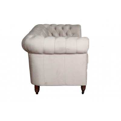 Design Klassiker Chesterfield Polstersofa Couch Garnitur 3 Sëtzer Ledersofa Nei