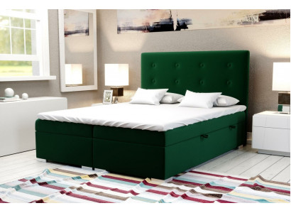 Boxspringbett Hotel Duebelbett Textil Luxusbetter Gepolstert Bettgestell Funktioun