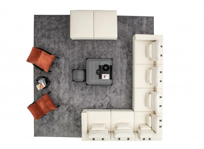 Canapé-Sëtzt fir um Eck Designer Gestoffte Canapé Fauteuil Design Gestofften Miwwelen Eckcanapé