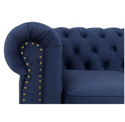 Chesterfield 3-Sëtzer Couch Polster Couche Sëtz Wunnzëmmer Sofa Dräisëtzer Nei