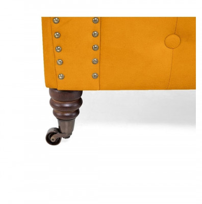 Klassesch Chesterfield Miwwel Drësëtzeger Canapé Textil Sofa Edelt Design Orange