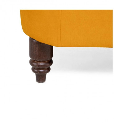 Klassesch Chesterfield Miwwel Drësëtzeger Canapé Textil Sofa Edelt Design Orange