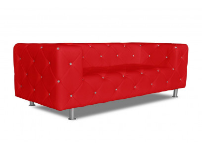 Dräisëtzer Design Sofa Couch Polster Sofa Textilssofa Modern Relaise Club 3 Sëtzer