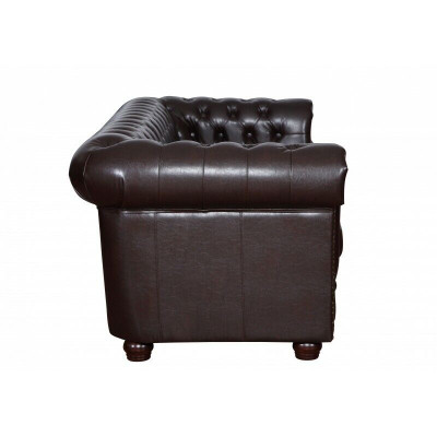 Dräisëtzer Canapé Polstersdesign Sofa 3-Sëtz Couche Salonszëmmer Brong Luxus