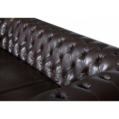 Dräisëtzer Canapé Polstersdesign Sofa 3-Sëtz Couche Salonszëmmer Brong Luxus