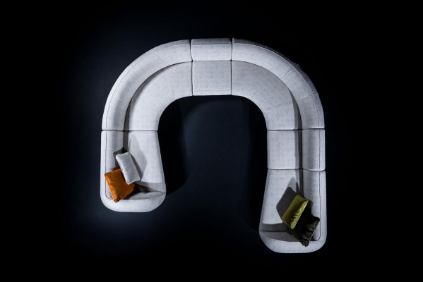 Grouss Gro Couch an U-Form Wunnzëmmer Set Luxus Sofas Modernen Stil