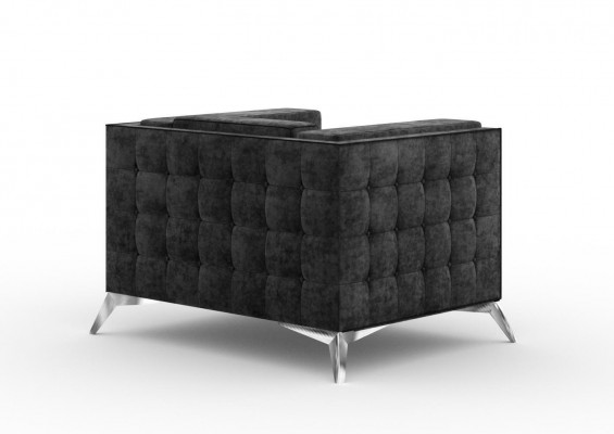 Chesterfield Fauteuil Canapé 1 Sëtz Sofa Textil Stoff Canapéen Polster Nei