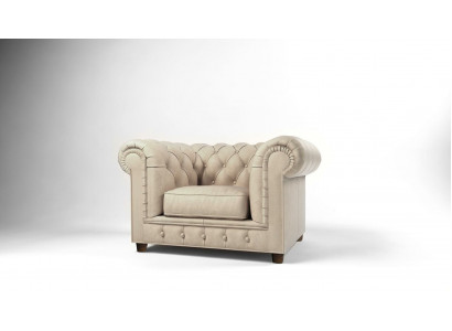 Edel Design Chesterfield Gestëppelten Fauteuil Fernseh Sëtz Lounge Club Textil