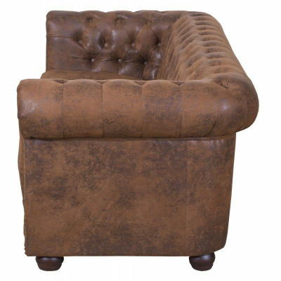 Chesterfield York Gobi 3-Sëtz Lieder Canapé Polstersofas Couchen Neien