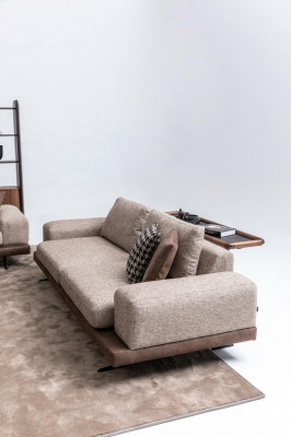 Grouss Polstersëtzgrupp Fënnefsetzer Dräisëtzer Fautteuil Wunnzëmmermébel Set