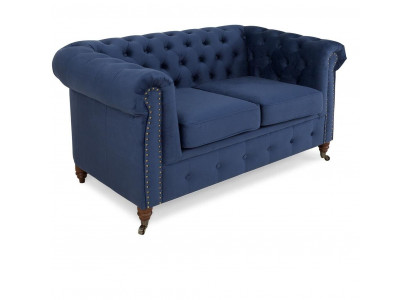 Designer 2-Sëtzer Textil Sofas Couchen Nei Chesterfield Couch Polster