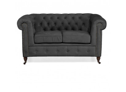 Design Zweesëtzer Miwwelen 2 Sëtzer Canapé Couch Polster Lounge Club Couchen