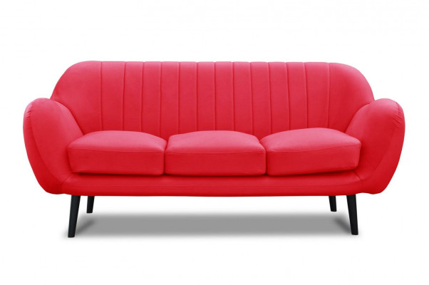 Dreiplazeg Canapé Polster Design Sofa 3er-Sëtz Sofen Zëmmer Rout Luxus Canapéen