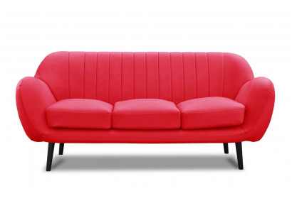 Dreiplazeg Canapé Polster Design Sofa 3er-Sëtz Sofen Zëmmer Rout Luxus Canapéen
