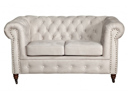 Canapé 2 Plazen Chesterfield Couch Textil Stoff Canapé Miwwelen Edel Design