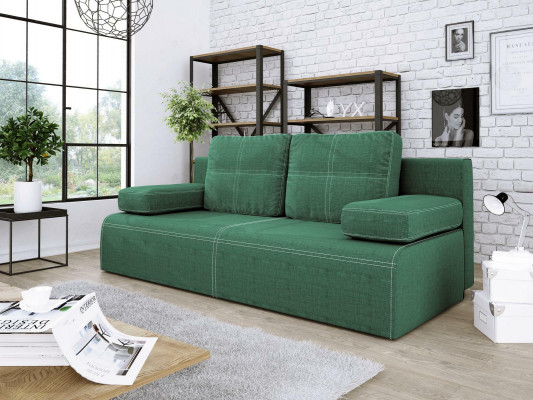 Canapé 2 Sëtzer Stoffcouch Luxus Designer Sofa Grouss Polster Lümmel.