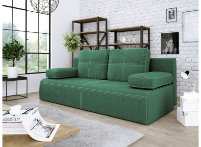 Canapé 2 Sëtzer Stoffcouch Luxus Designer Sofa Grouss Polster Lümmel.