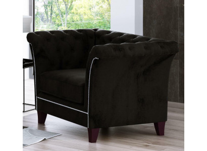 Chesterfield Fauteuil Canapé Polster 1 Sëtz Samt Design Canapéen Deko Sofaen