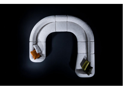 Polster U-Form Wunnlandschaft Wunnzëmmer Garnitur Luxus Canapé Modern