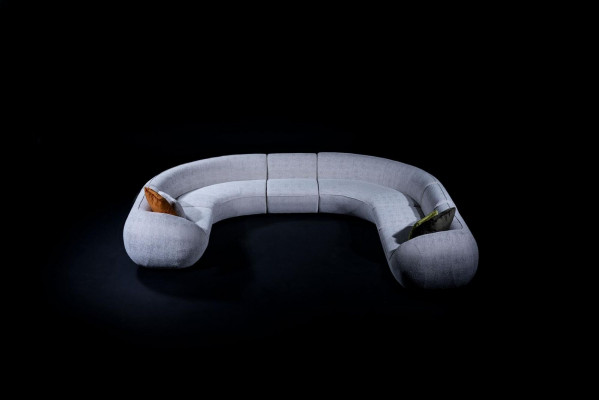 Wunnzëmmer Eckgrupp U-Form Polstersofa Luxus Polster Textil Sofa Neien
