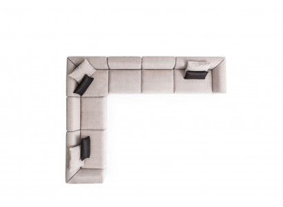 Ecksofa Sofa U-Form Polstersofa Wunnzëmmer Design Designer Sëtzlandschaft