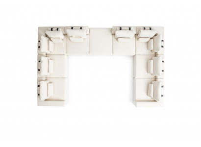 Eckcouch L Form Wunnzëmmer Canapé Stoff Miwwelen Design Modern Polstersofa