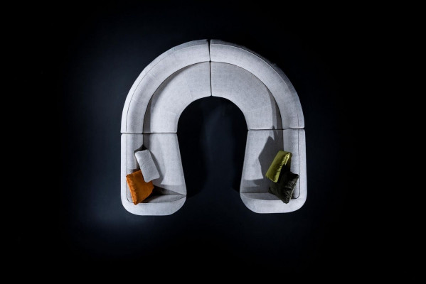 Design Canapé U-Form Polster Wunnzëmmer Lounge-Sëtzgrupp