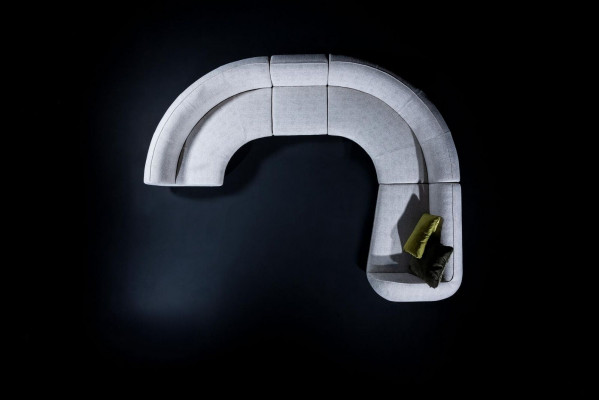 Halbronn U-Form Canapé Eckcanapé Wunnlandschaft Miwwelen Designer Eckcanapéen