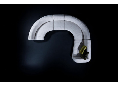 Halbronn U-Form Canapé Eckcanapé Wunnlandschaft Miwwelen Designer Eckcanapéen