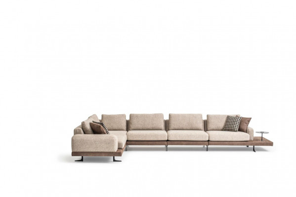 Eckcouch L-Form Wunnzëmmer Couch Design Modern Polstersofa Miwwelen